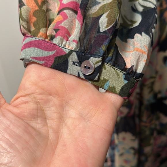 Soft Surroundings Pink and Blue Long Sleeve Dress - Picture 6 of 8